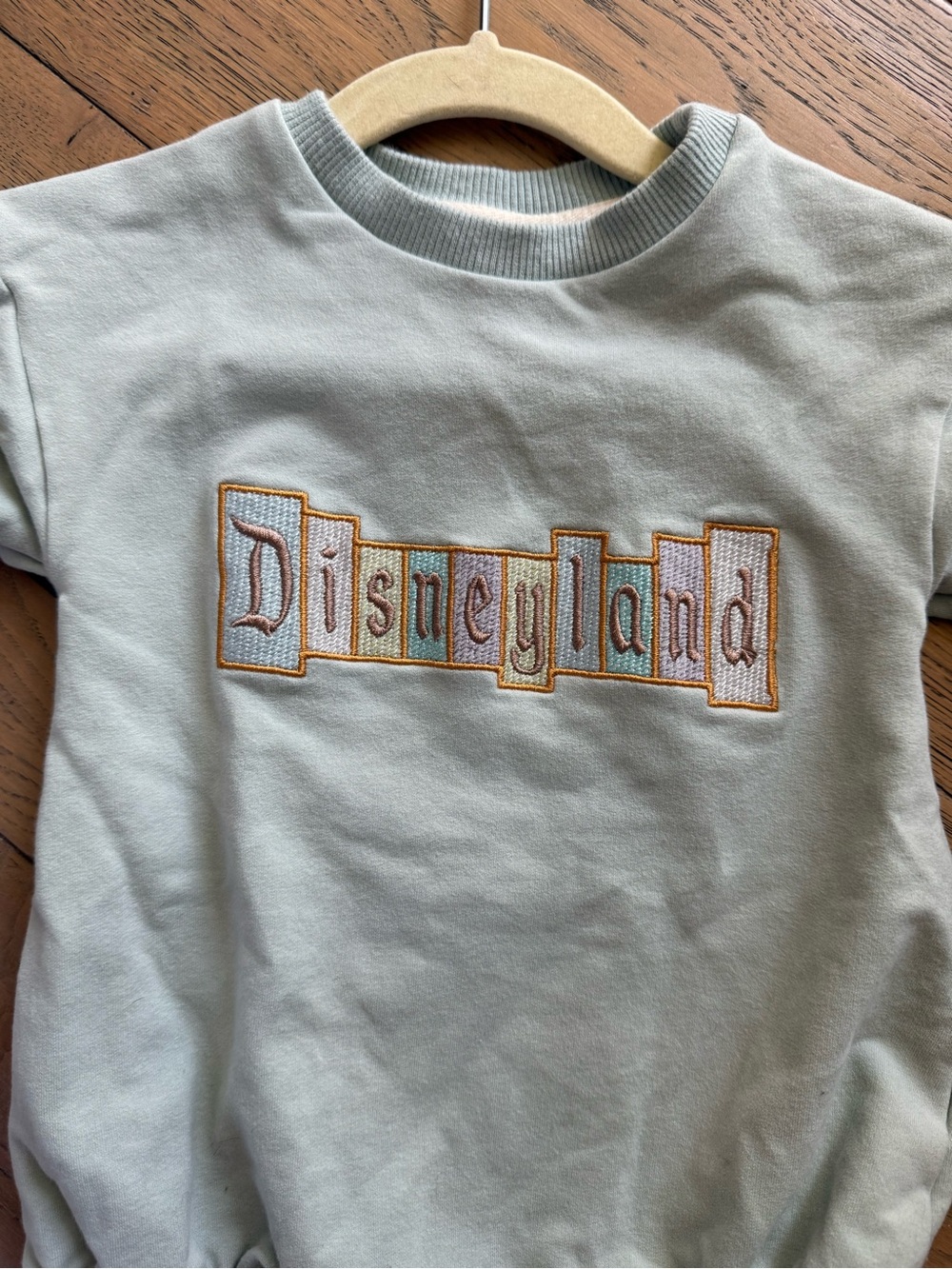 Disneyland Embroidered Bubble Romper Baby 6–12M Dusty Blue